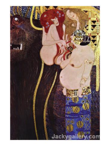 The Beethoven Frieze by Gustav Klimt paintings reproduction